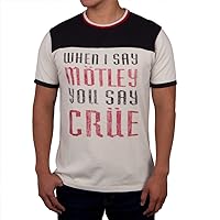 Motley Crue - When I Say Premium T-Shirt - Medium Off-White