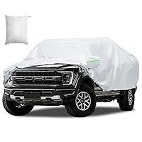 Migaven Truck Cover Custom Fit for Ford F150 Chevy Silverado, All Weather Waterproof Windproof Pickup Covers with Door Zipper Tire Straps Mirror Bag