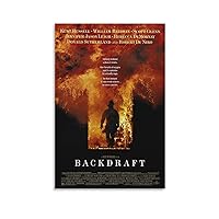 Backdraft Action Movie Poster 1991 Kurt Russell Canvas Wall Art Prints for Wall Decor Room Decor Bedroom Decor Gifts 16x24inch(40x60cm) Unframe-style