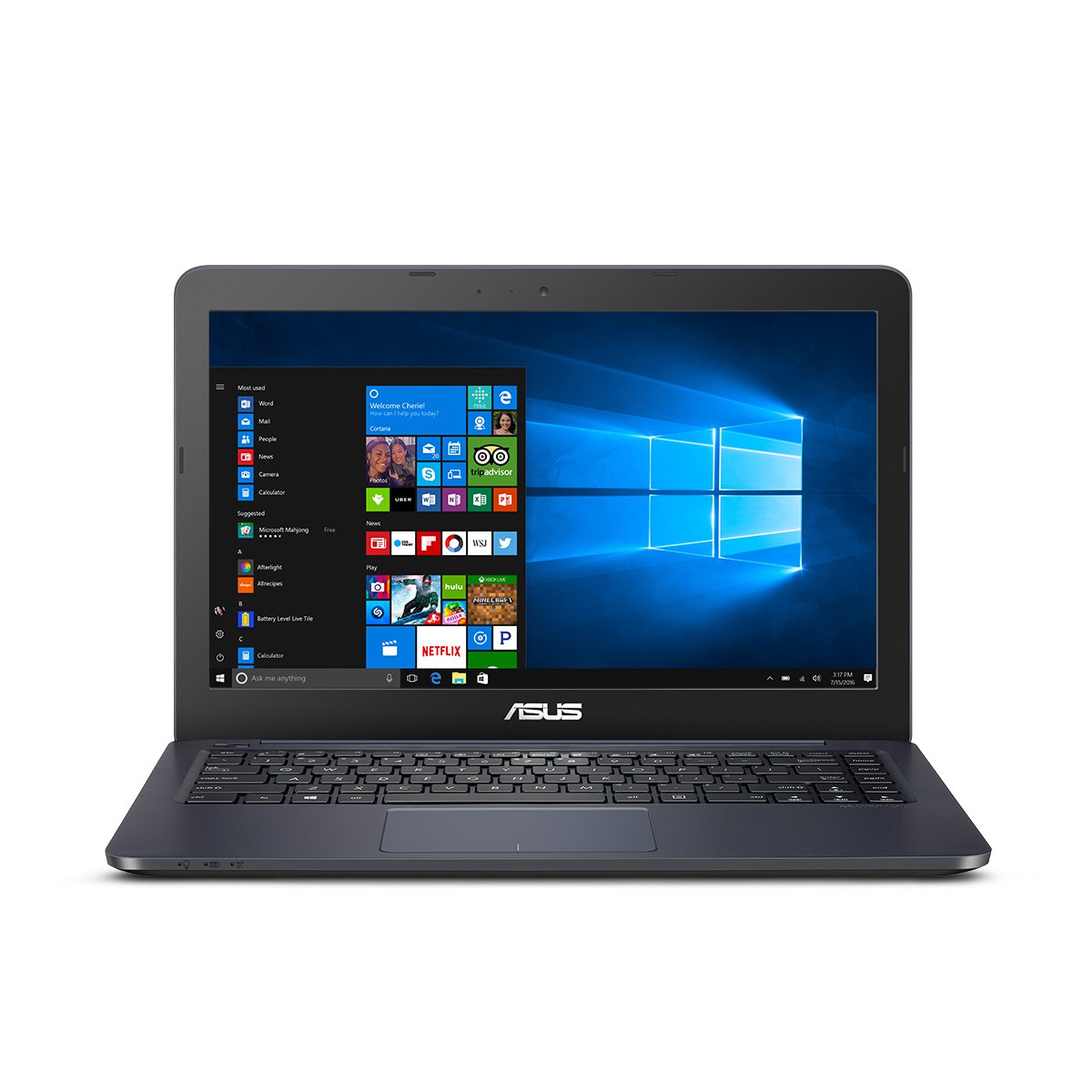 ASUS L402SA Portable Lightweight Laptop PC, Intel Dual Core Processor, 4GB RAM, 32GB Flash Storage with Windows 10 with 1 Year Microsoft Office 365...
