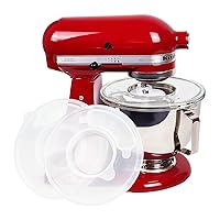 Mixer Bowl Covers for KitchenAid 4.5-5 Qt Tilt-Head Stand Mixer, Splash Guard with Extra Pouring Window for KitchenAid Mixer, Bowl Lid to Prevent Spilling of Ingredients(Pack of 2)
