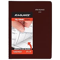 AT-A-GLANCE 2024 Weekly Planner, DayMinder, Quarter-Hourly Appointment Book, 8