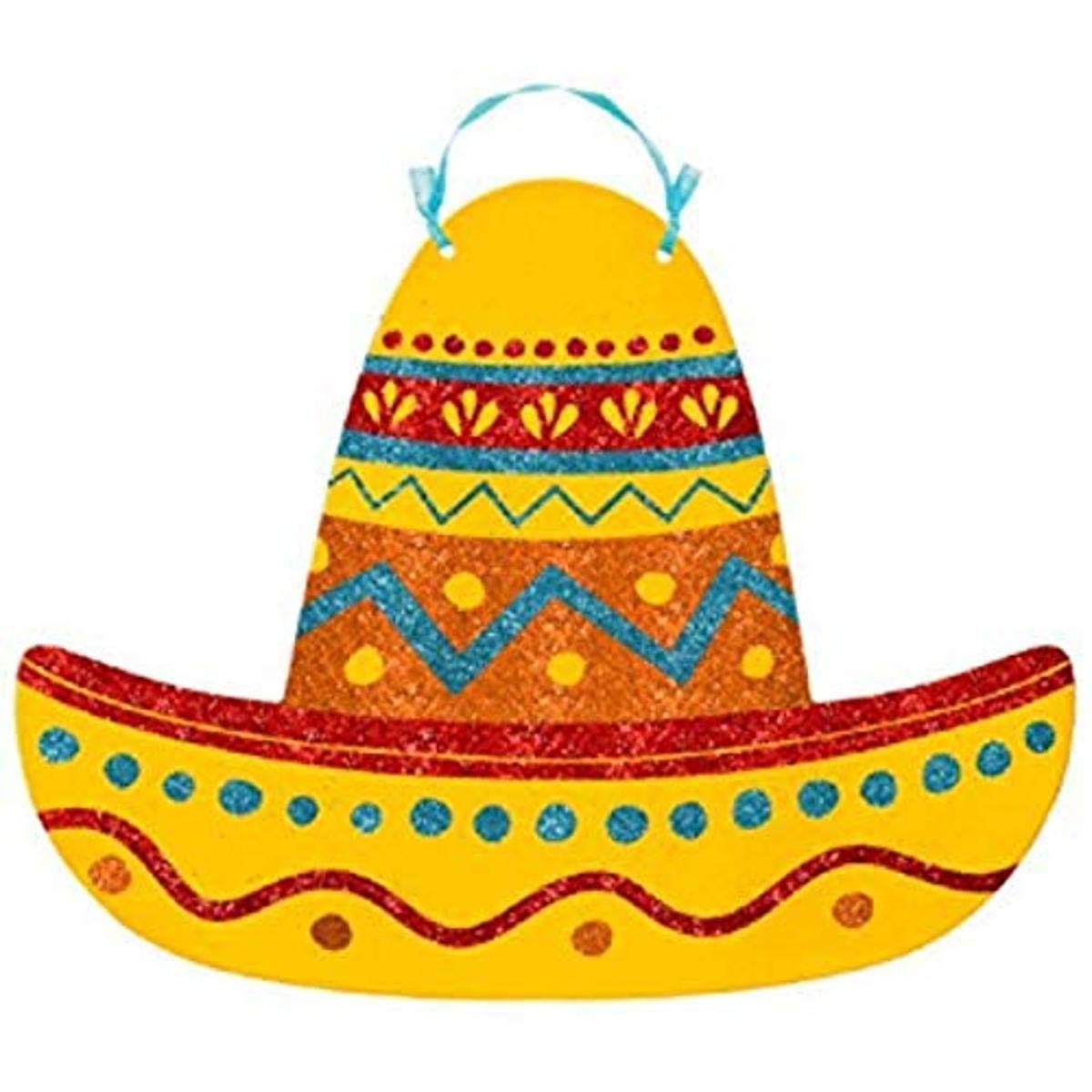 amscan Cinco De Mayo Fiesta Multicolored Sombrero Cutout | Party Decoration