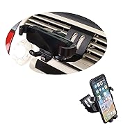 Car Phone Mount Fit for Fiat 500 2010 2011 2012 2013 2014 2015,Phone Mount for Car Vent,Dashboard Hands Free Car Phone Holder Mount,Retractable Straight Phone Stand,Black (B Style)