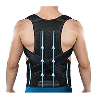 Posture Corrector for Women and Men, Back Brace Adjustable Back Straightener Support for Upper Back, Scoliosis and Hunchback Correction, Improves Posture and Pain Relief L(33