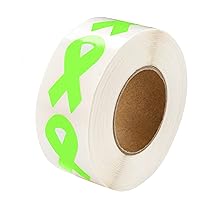 Small Lime Green Shaped Stickers (1 Roll - 250 Stickers)