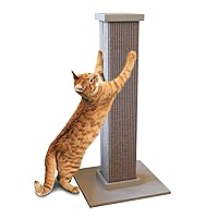 Ultimate Scratching Post – Gray, Large 32 Inch Tower - Sisal Fiber, Simple Design - For All Cats