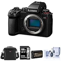Panasonic LUMIX S5 II Mirrorless Camera Bundle with 128GB SD Card, Shoulder Bag, Extra Battery, Cleaning Kit