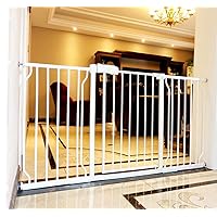 ALLAIBB Extra Wide Baby Gate Pressure Mount Auto Close White Metal Child Dog Pet Safety Gates with Walk Through for Stairs,Doorways,Kitchen and Living Room 62.2-66.9 in (71.65-76.38