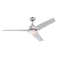 Elyse Ceiling Fan 137 cm - Energy-Saving LED Lighting, 4 Speeds, Quiet Operation, with Wall Switch, Summer and Winter Function, Modern Design, Ideal for Living Room and Study