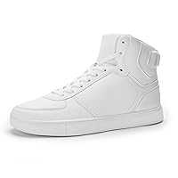Mens High Top Sneakers Skate Casual Walking Fashion Sport hi top Shoes Non Slip for Running, Tennis, Basketball, Travel Classic Style Black&White