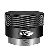IKAPE Coffee Products, 53MM Coffee Distributor, Gravity Adaptive Espresso Distributor Fits All 53MM Espresso Portafilter, Compatible with 54MM Breville Bottomless Portafilter (Black)