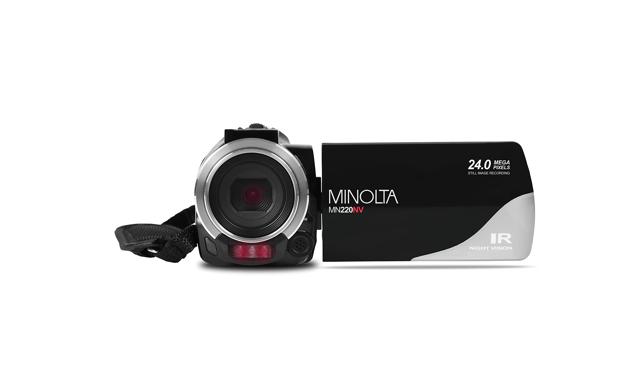 Minolta MN220NV 1080p Full HD 24MP Night Vision Camcorder with WiFi w/32GB Memory Card (Black)
