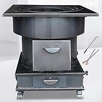 Camping Wood Stove, Large Wood Burning Stove for Winter Camping, Outdoor Multifunctional Hot Tent Stove, for 2 to 3 People Picnic, BBQ, Hunting, Cooking (Size : 56.5x54.2cm b)