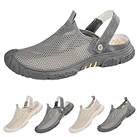 Men's Outdoor Mesh Trail Shoes for Hiking,Walking Slip-on Summer Sports Shoes,Casual Beach Mens Orthopedic Slippers