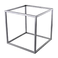 Homeford Metal Cube Centerpiece, 10-inch, Silver