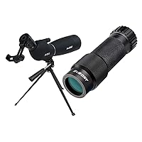 SVBONY SV28 Plus Spotting Scopes Bundle with SVBONY SV301 Portable Monocular Telescope