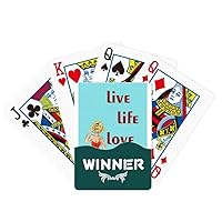 Live Life Love Art Deco Gift Fashion Winner Poker Playing Card Classic Game