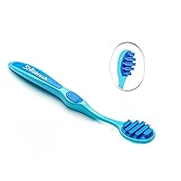 Tongue Cleaner | Scooping wiping Action | Dual-edge Panels | windshield wiper like | 5-tiered design | Bi-directional wiping Motion | Fights Bad Breath | Adult and Children 6+ | 1 (Blue)