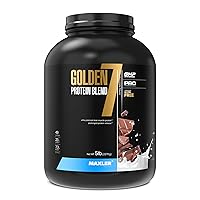 Maxler Golden 7 Protein Blend - Protein Powder for Muscle Gain & Recovery - Milk Chocolate Protein Powder 5 lb
