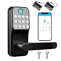 Smart Lock for Front Door: Olumat Keyless Entry Door Lock - Smart Door Lock with Handle - Fingerprint Door Lock - Digital Door Lock with Handle - Wi-Fi Door Lock with Keypad - For Garage, Home, Office