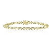 1.15 ct Ladies Round Cut Diamond Tennis Bracelet in 14 kt Yellow Gold