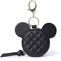 miss fong Pacifier Holder Case with Clip, Pacifier Pouch Cover, Pacifier Charm Pod with Clasp Attach to The Strollers & Diaper Bags, Hold 2 Pacifier or Nipple Shield(Diamond Black)