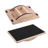 Balance Board Wobble Board for Adults Anti-Slip Balance Board for Physical Therapy Standing Desk Core Strength Wooden Balance Board Rocker Board