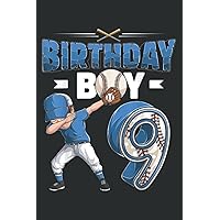 Dabbing Boy 9 Year Old Baseball Player 9Th Birthday Party: Lined Journal Notebook, Memo Diary Subject Notebooks Planner, for Travelers, Students, Office - 6