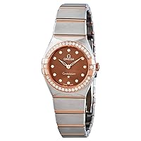 Omega Constellation Manhattan Quartz Diamond Brown Dial 25 mm Ladies Watch 131.25.25.60.63.001