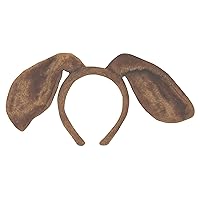 Petitebella Long Ear Dog Headband (Brown, One Size)