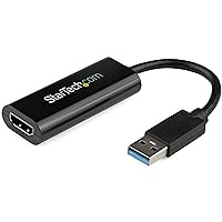 StarTech.com Adaptador USB 3.0 a HDMI - 1080p (1920x1200) - Conversor para Monitor - Adaptador Gráfico Externo de Video - Negro - Windows Solamente