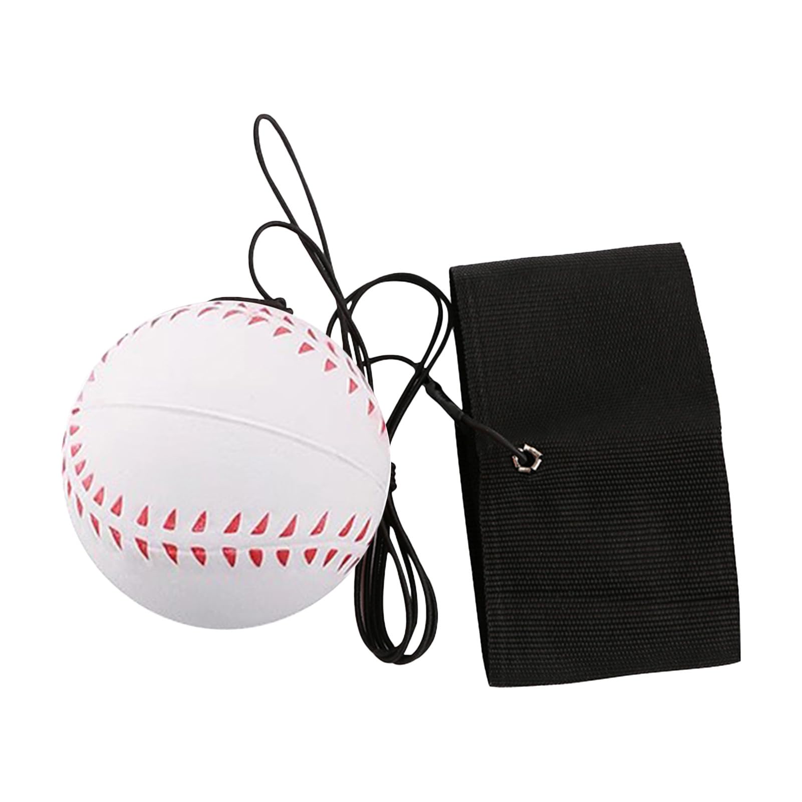 Wrist Return Ball, 2.36 Inch Sports Wrist Balls on a String, Rubber Rebound Bouncy Wristband Balls on Elastic String for Wrist Exercise or Play (Basketball, Tennis, Baseball and Football)