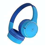 Belkin SoundForm Mini - Wireless Bluetooth Headphones for Kids with 30H Battery Life, 85dB Safe Volume Limit, Built-in Microphone - Kids On-Ear Earphones for iPhone, iPad, Fire Tablet & More - Blue