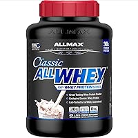ALLMAX Nutrition AllWhey Classic Whey Protein, Gluten Free, 24g Protein per Scoop, Approx. 49 Servings, Cookies & Cream, 5 lbs