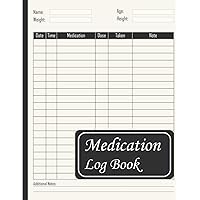 Medication Log Book | Effortlessly Manage Your Medication with an Undated Daily Medication Log