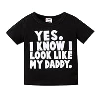 Wide Top Newborn Infant Baby Unisex Letter Spring Summer Print Short Sleeve Tshirt Clothes Top Boys