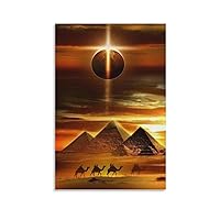 Home Decor Dark Egyptian Pyramids And Camels Classic Poster Decorative Painting Office Decor Bedroom Wall Art Paintings Canvas Wall Decor Home Decor Living Room Decor Aesthetic 08x12inch(20x30cm) Un
