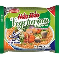 Vina Acecook, Mi Chay (Hao Hao Instant Noodles Vegetarian Flavor) 2.7 Ounce (Pack of 30)