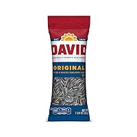 DAVID Roasted and Salted Original Sunflower Seeds, Keto Friendly, 1.625 oz
