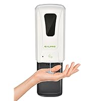Alpine Automatic Hand Sanitizer Dispenser - Touchless Soap Dispenser with Drip Tray for Restaurant, Hospital, School, Hotel, Kitchen and Bathroom -1200mL Liquid, Gel White