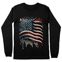 Patriotic Flag Long Sleeve T-Shirt Ideas - Cool Design Clothing