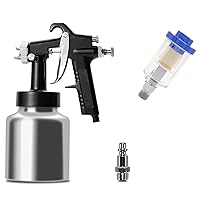 LVLP Siphon Spray Gun，Air Paint Sprayer with Water Oil Separator, Professional Spray Guns for Furniture, House and Painting Cars