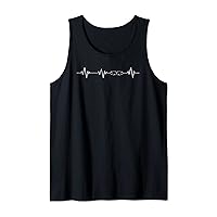 Boxing Heartbeat Funny Coache and Fans Game Lover Tank Top