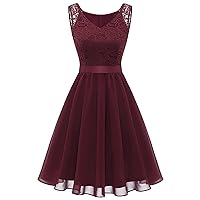 Womens Sleeveless Formal Ladies Wedding Bridesmaid Lace Long Dress Gowns for Women