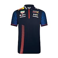 Red Bull Racing Formula 1 Team - Official Formula 1 Merchandise 2023 - Replica Team Short Sleeve Polo Shirt - Night Sky - Men