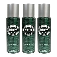 Brut 3 X Original Deodorant Body Spray 200Ml For Men Faberge