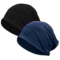 JarseHera 2 Pack Wider Slouchy Beanie for Men Women Oversize Chemo Headwear Large Baggy Skull Cap Cancer Caps Hats