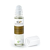 Sandalwood Essential Oil 10ml Roller Bottle Roll-On Single Oil, Pre-Diluted and Ready-to-Apply, 100% Pure 10mL .33 Oz by Grand Parfums