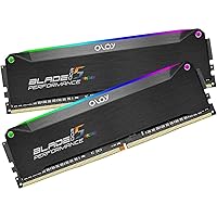 OLOy DDR5 RAM 64GB (2x32GB) Black Hairline Blade RGB 6400 MHz CL32 1.35V Gaming UDIMM (MD5U3264321BRKDA)